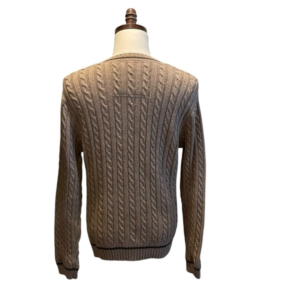 Vintage GAP Cable knit Sweater Brown Size Large Wool blend Preppy Pullover - Picture 4 of 9